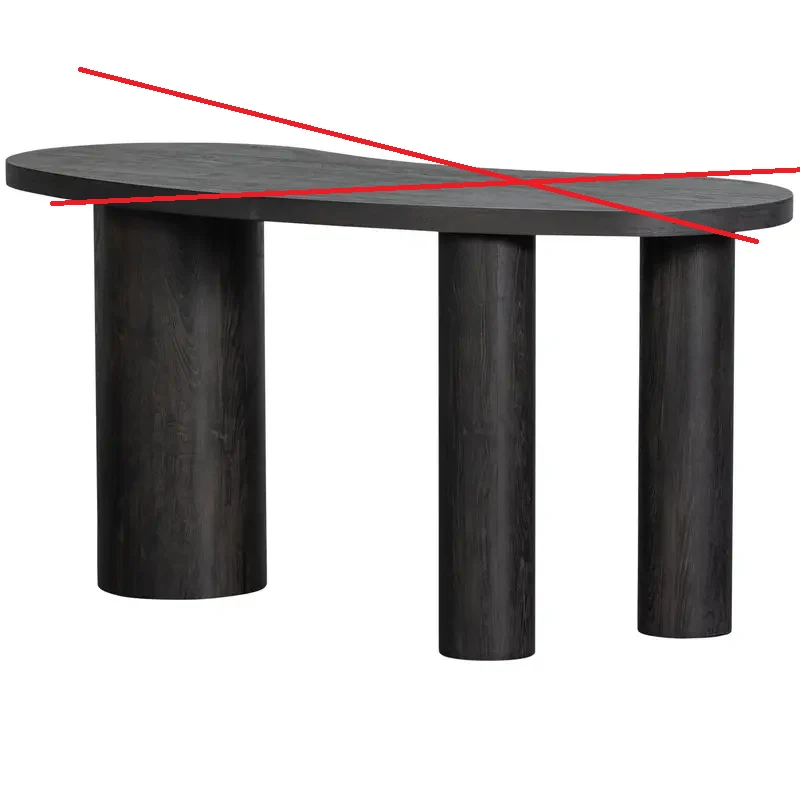 B-Ware WOOOD Schreibtisch Pult Tisch Maan Moon MDF 3D Papieroberfläche SIEHE TEXT/FOTO