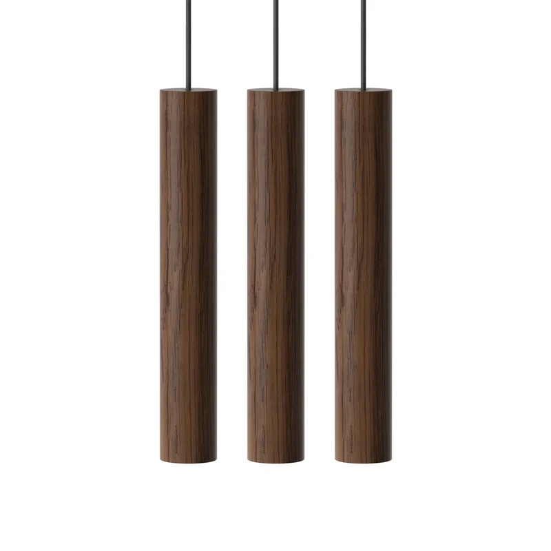 B-Ware Umage Chimes Cluster 3 LED Pendelleuchte Leuchte Holz dunkel Eiche Wohnzimmer