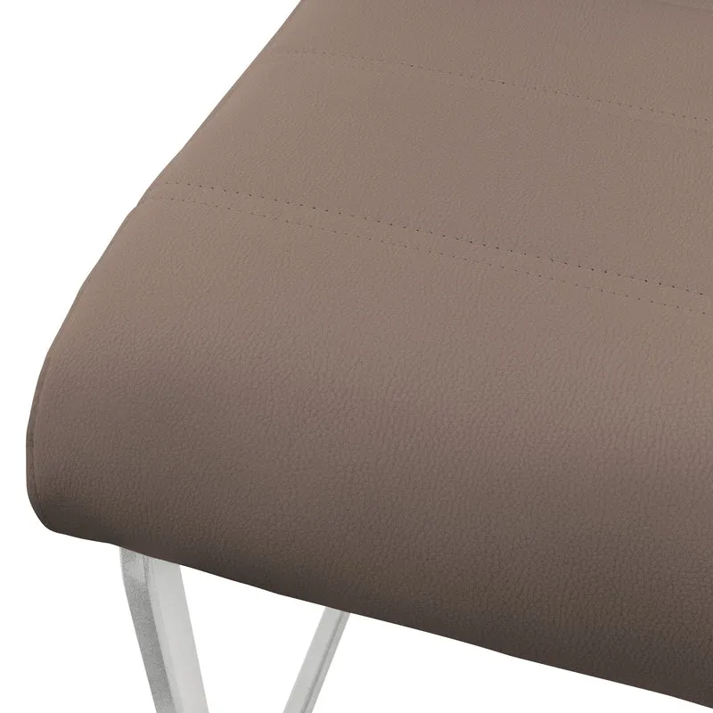B-Ware Esszimmerstuhl Freischwinger 2er Set mit Rückenlehne Braun Kunsterlederbezug ML-Design