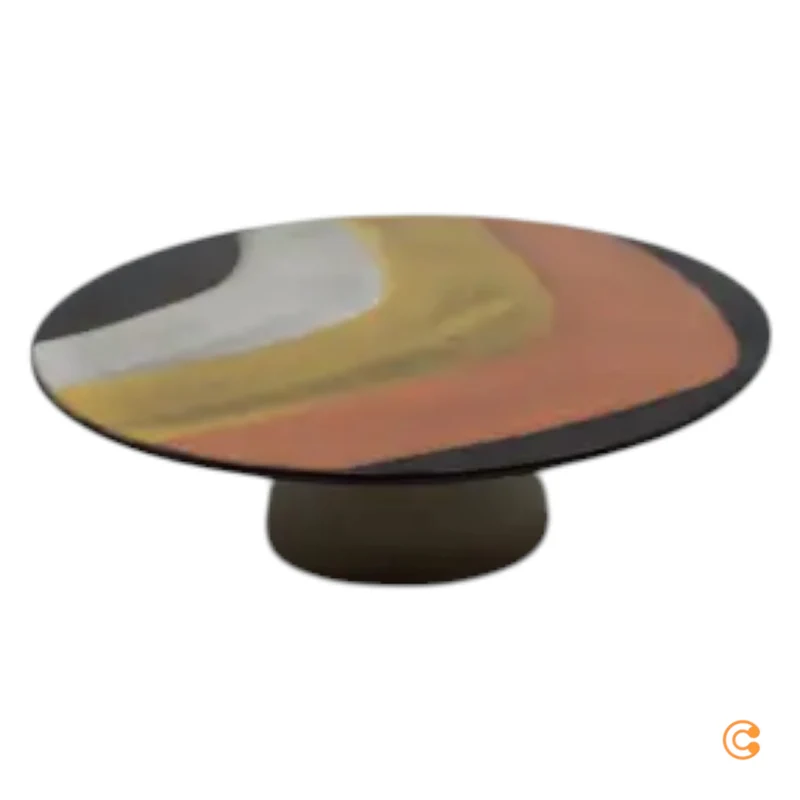 B-Ware HKliving 70's Schale mit Fuß Ø33cm Servierplatte Servierteller SIEHE TEXT/FOTO
