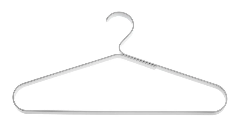 B-Ware Schönbuch Kleiderbügel 0118 Bügel Metall weiß Feinstruktur mit Steg 41x21x1,5 cm