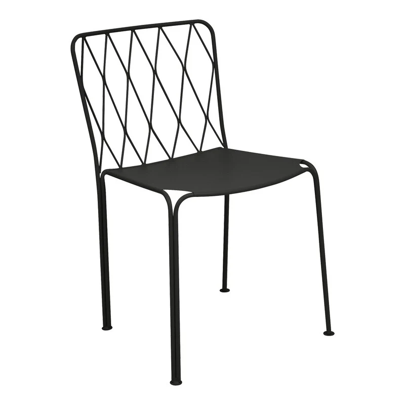 B-Ware Fermob Kintbury Gartenstuhl Stuhl Outdoor lakritze texturiert UV-beständig Sitz