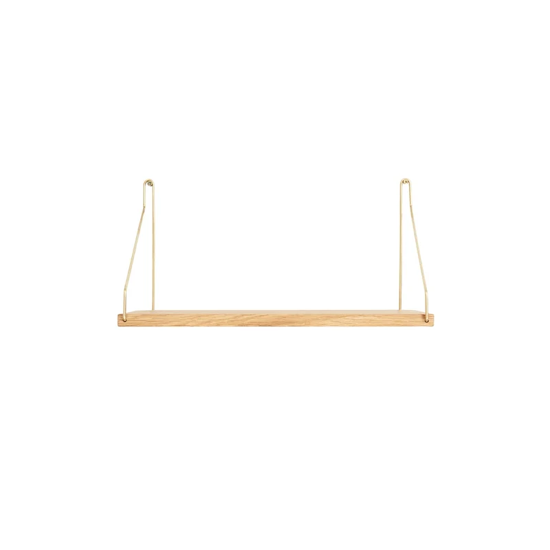 B-Ware Frama Shelf Regal Wandregal Schlüsselbrett Regalbrett 40 x 20 cm Eiche / Messing