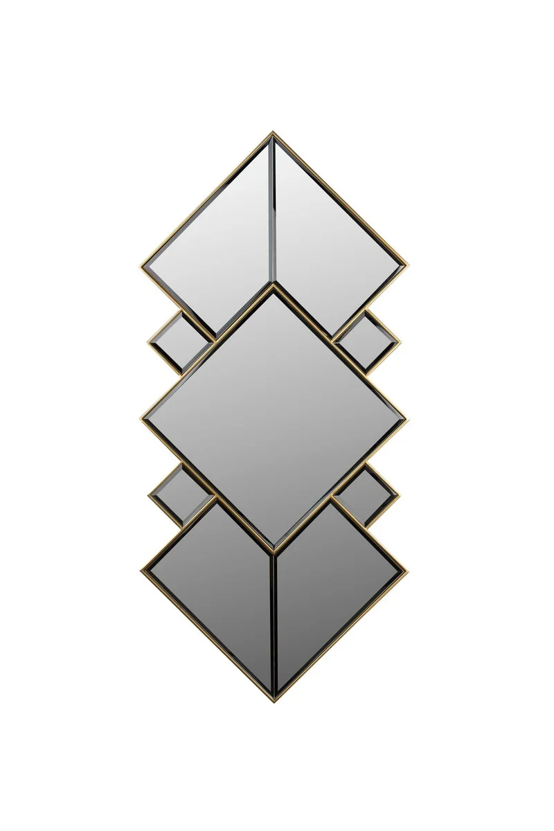 B-Ware Dutchbone Miyu Spiegel Wandspiegel Glas Goldrahmen Vintage Design 107x51cm