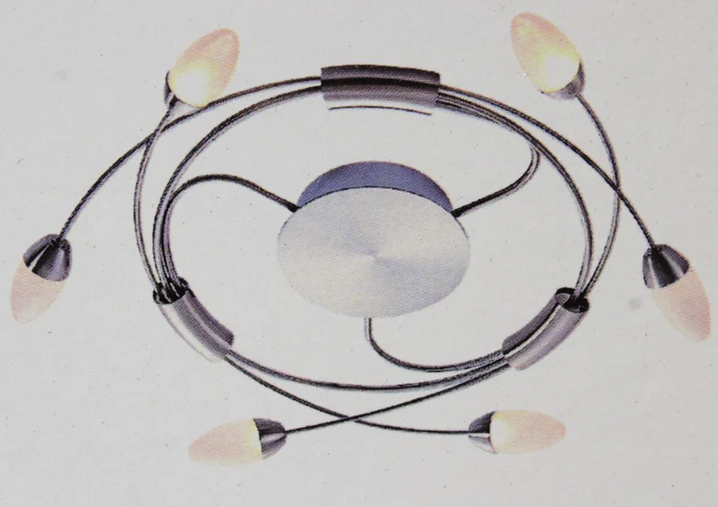 B-Ware LED-Deckenlampe Deyan Deckenlampe Lampe Leuchte dimmbar, 6-fl. rund 230V 50Hz