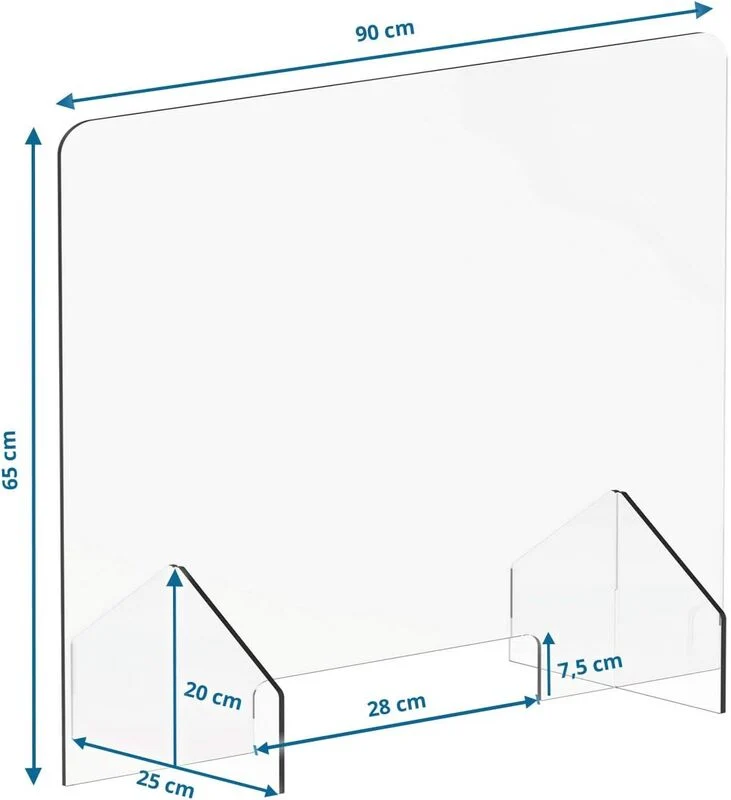 B-Ware hjh OFFICE Thekenaufsatz Aufsteller Spuckschutz Acryl transparent 65x90 cm118