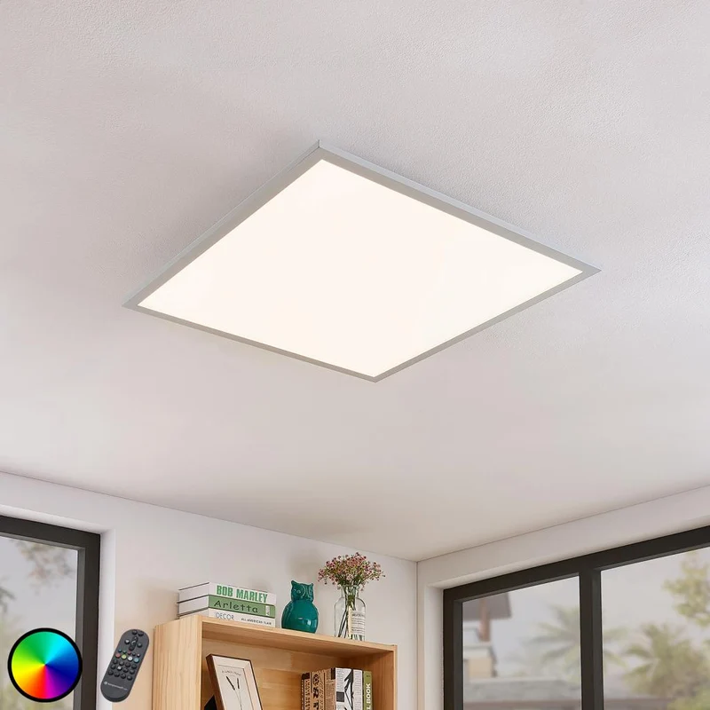 B-Ware Lindby LED-Deckenlampe Deckenlampe Lampe Leuchte Milian Fernbedienung 62x62cm