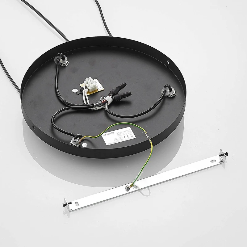 B-Ware Lucande Naoh Hängeleuchte Rondell Hängelampe Lampe Leuchte 3-flg. E27 schwarz151