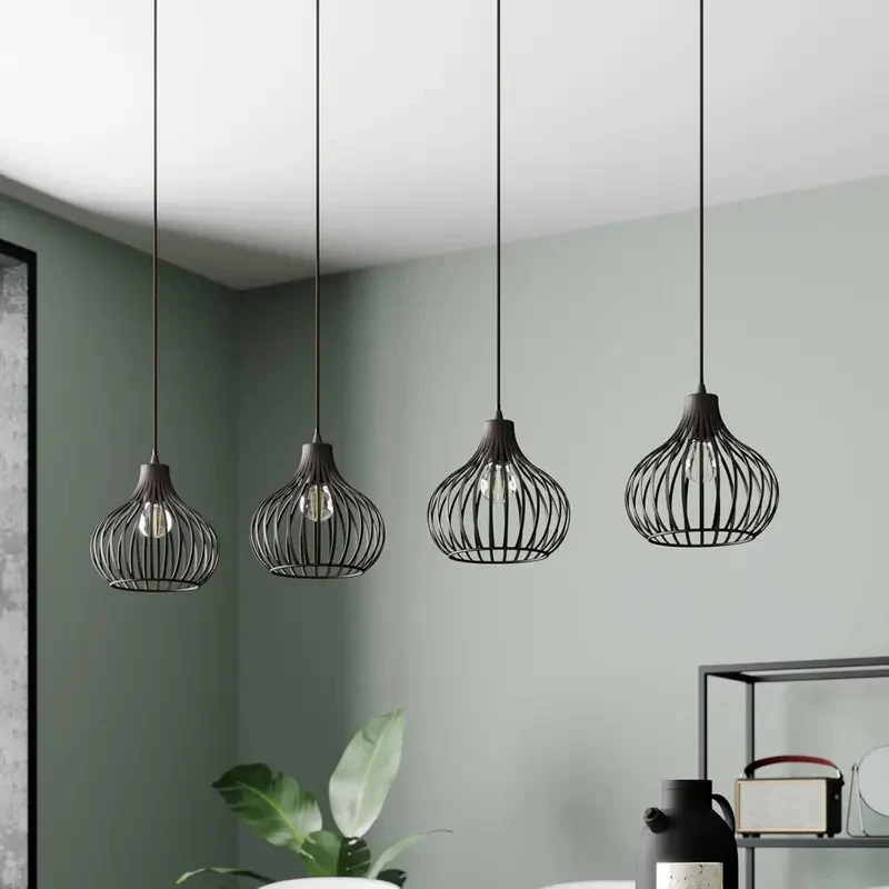 B-Ware Lindby Frances Hängelampe Hängeleuchte Pendellampe Lampe Leuchte braun, 4-fl.345