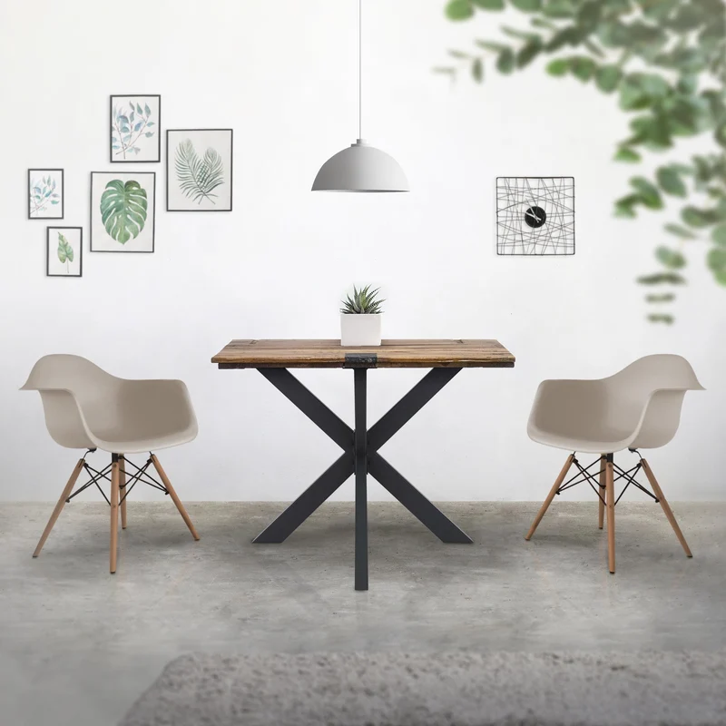 Tischbeine Tischgestell Spider 85 x 71 x 85 cm Schwarz aus Metall ML-Design