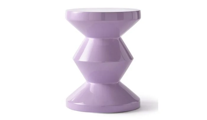 B-Ware Pols Potten Zig Zag Hocker Sitzhocker Dekohocker Design Tritthocker lila flieder