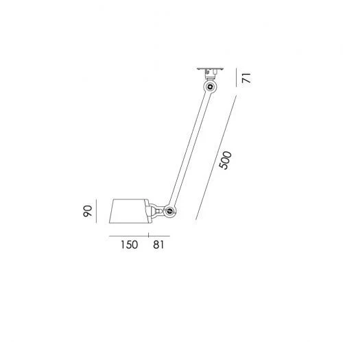 B-Ware Tonone Bolt Deckenleuchte Sidefit Deckenlampe Hauptleuchte 1-armig Cremeweiß