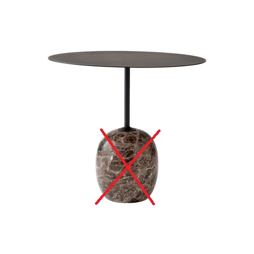 B-Ware &Tradition Lato LN9 Couchtisch Beistelltisch Tisch rund Marmor SIEHE TEXT/FOTO