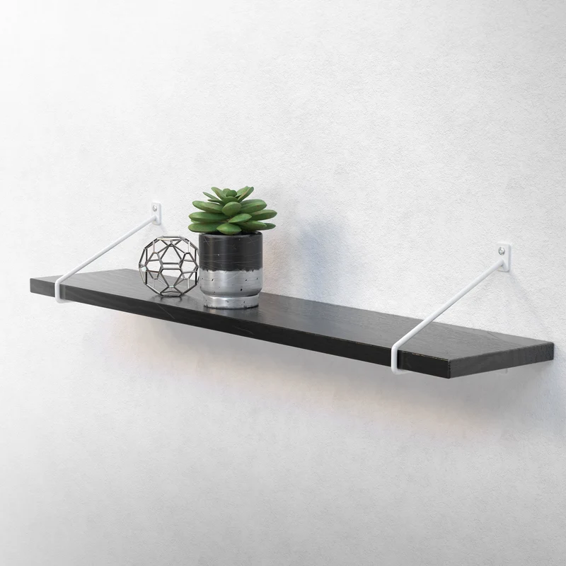 2er Set Wandkonsole Regalhalterung 2x 220 x 180 mm Weiß aus Stahl ML-Design