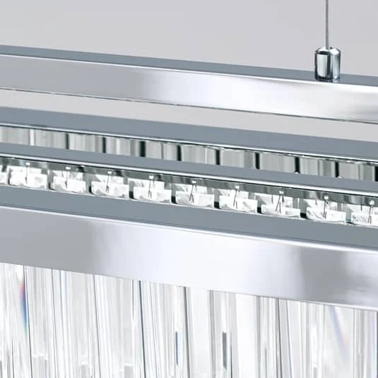 B-Ware Orion LED-Pendelleuchte Prism Hängeleuchte Hängelampe Leuchte LED länglich chrom