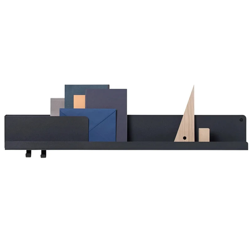 B-Ware Muuto Wandregal Regal Metall schwarz 96x13cm Organizer Ablage Garderobe