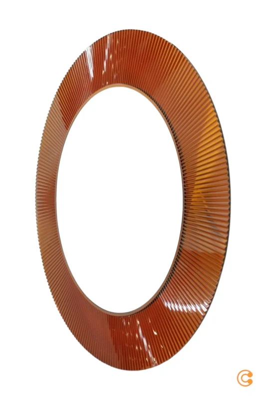 B-Ware Kartell by Laufen All Saints LED Spiegel Badspiegel Wandspiegel Ø78cm Bernstein
