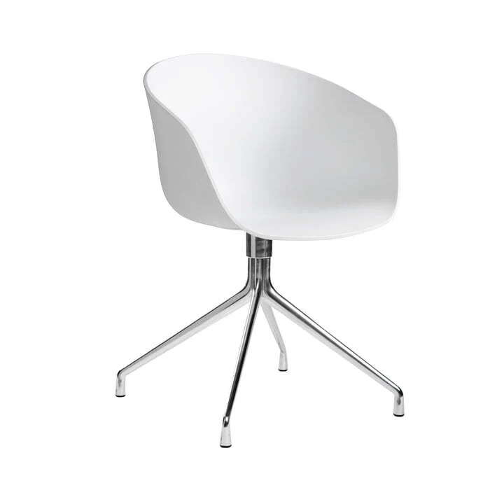 B-Ware Hay About A Chair AAC 20 Esszimmerstuhl Küchenstuhl Stuhl Aluminium poliert weiß