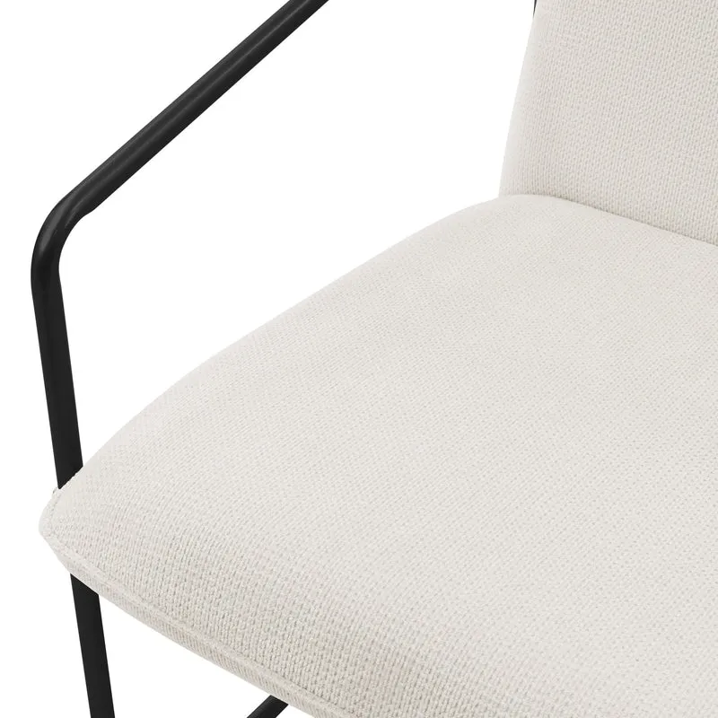 2er Set Sessel Beige mit schwarzem Stahlgestell Relaxsessel mit Arm-& Rückenlehne ML-Design