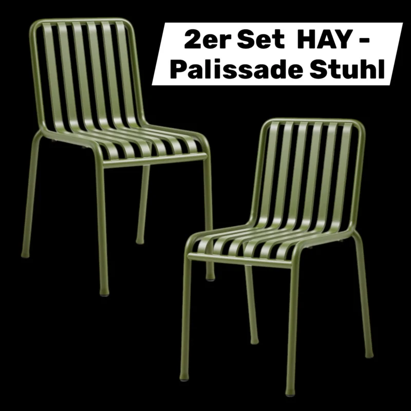 2x B-Ware Hay Palissade Stuhl Esszimmerstuhl Gartenstuhl Balkonstuhl Designstuhl 2 STÜCK