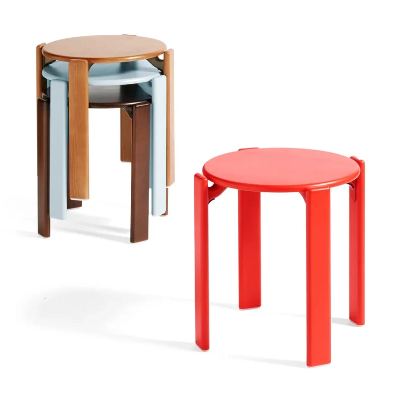 B-Ware HAY Hocker Barhocker Rey Hocker Buche lackiert Rot Sitzhöhe 46cm SIEHE TEXT/FOTO