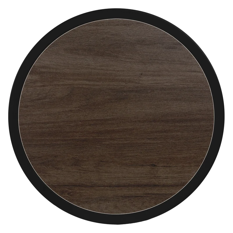 Beistelltisch in Stundenglas-Form Ø 38x57 cm Schwarz aus Metall und Holz ML-Design