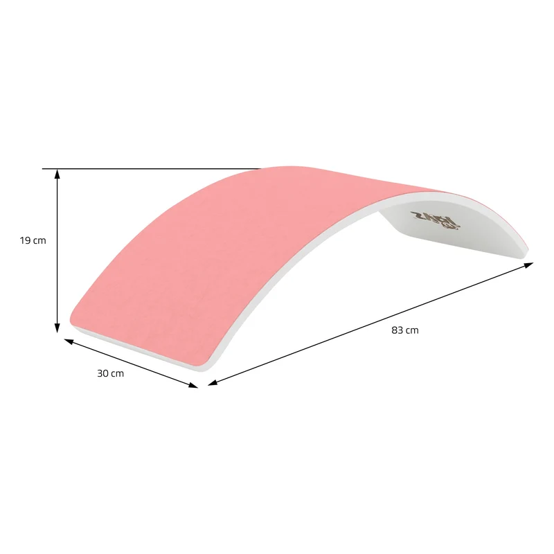 Balance Board für Kinder 83x30 cm Pink/Weiß aus Lindensperrholz bis 100kg Joyz