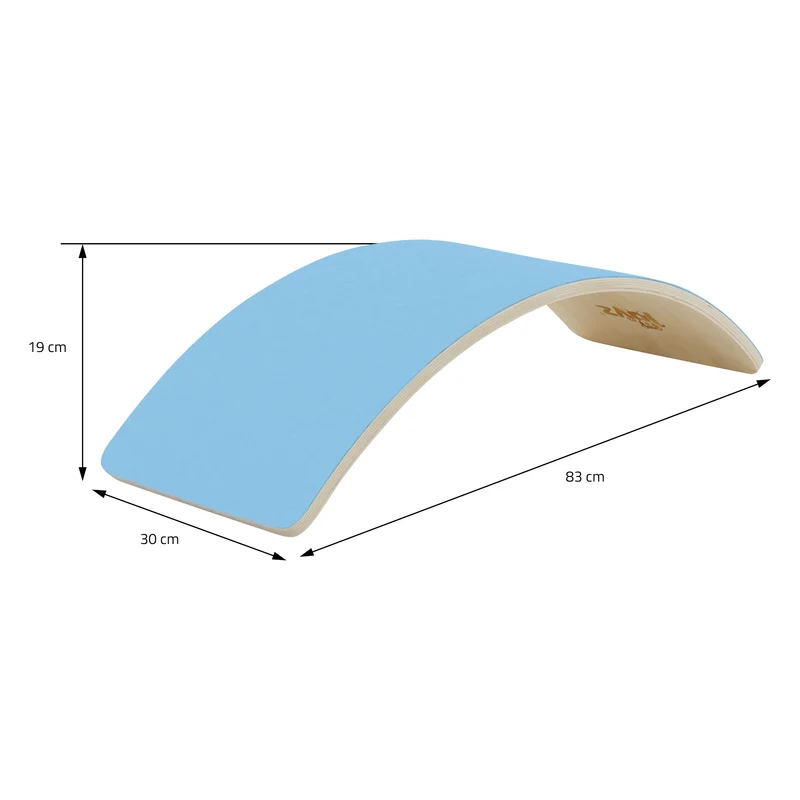 Balance Board für Kinder 83x30 cm Blau/Natur aus Holz bis 100kg Joyz