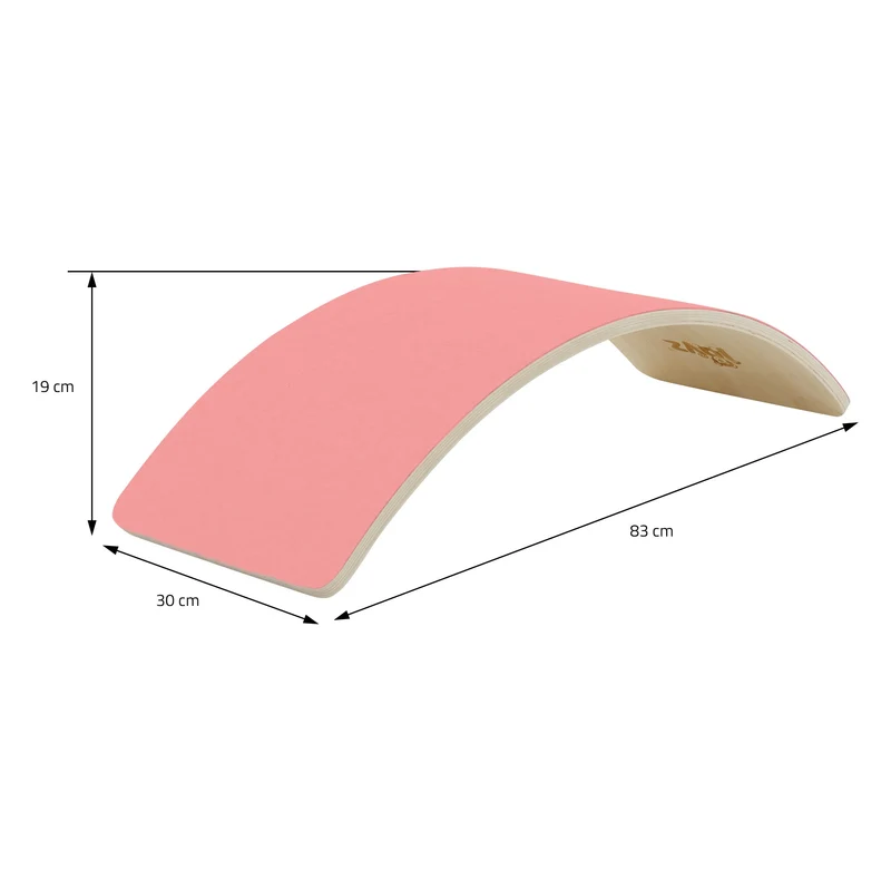 Balance Board für Kinder 83x30 cm Pink/Natur aus Holz bis 100kg Joyz