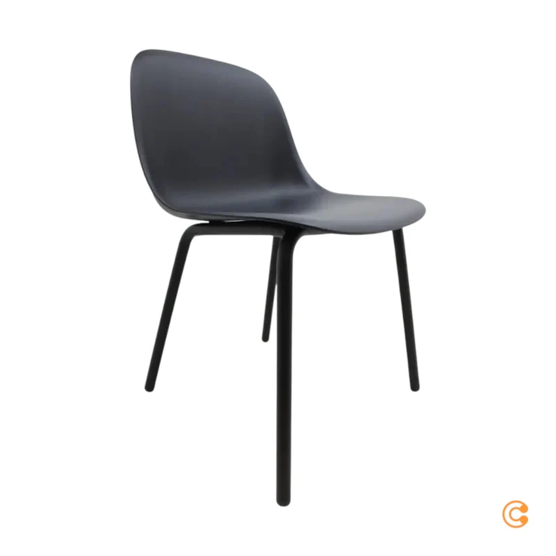 B-Ware Muuto Fiber Outdoor Stuhl Gartenstuhl Sitz anthrazit schwarz SIEHE TEXT/FOTO