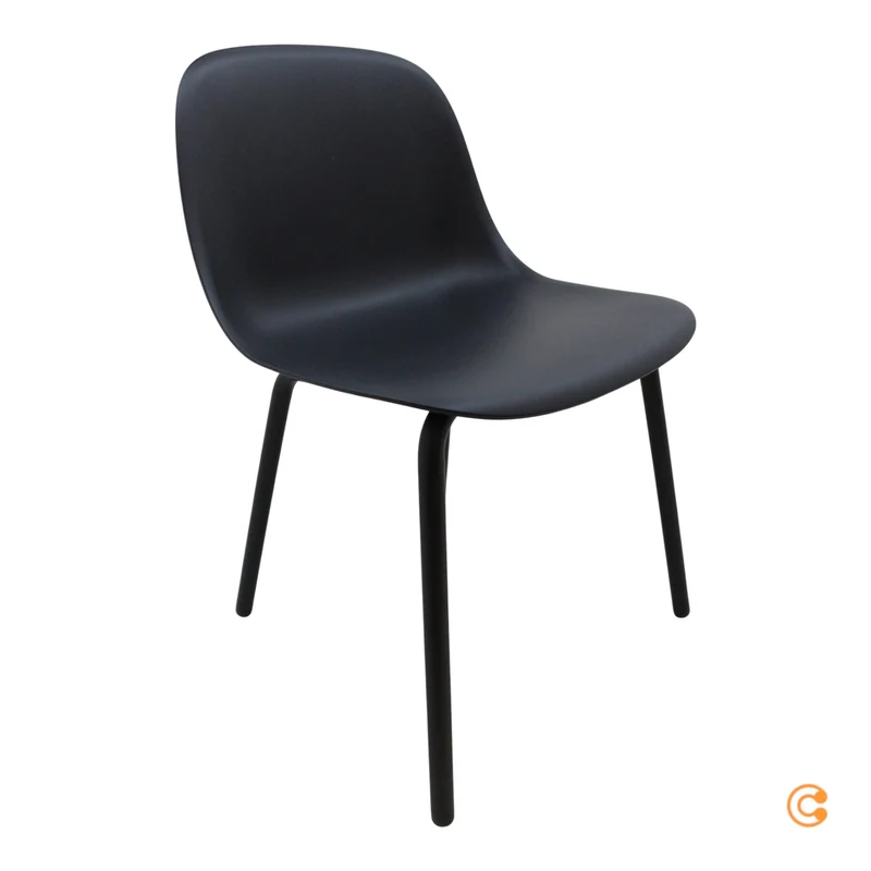 B-Ware Muuto Fiber Outdoor Gartenstuhl Kunststoffgleiter anthrazit SIEHE TEXT/FOTO