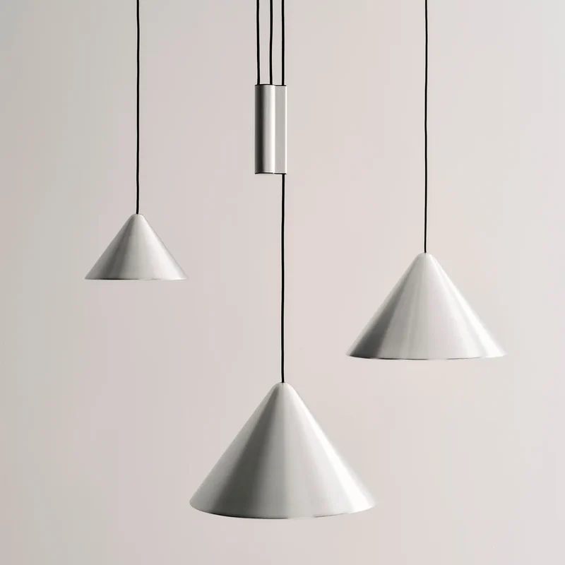 B-Ware HAY Hängeleuchte Pendel Compass Aluminium gebürstet höhenverstellbar LED Ø 43 cm