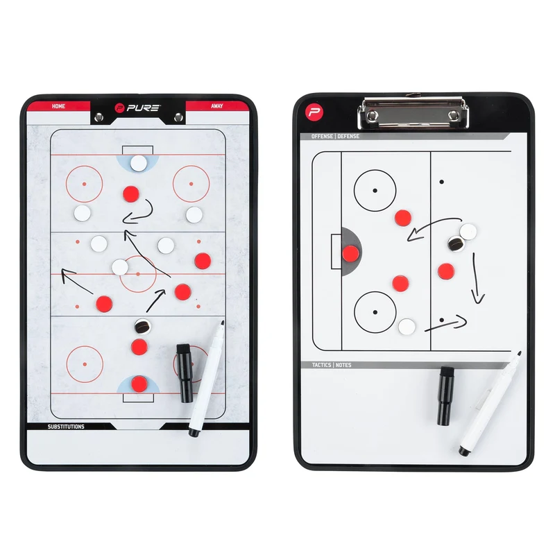 Taktiktafel Eishockey 34,5x21,5 cm mit Zubehör Pure2Improve