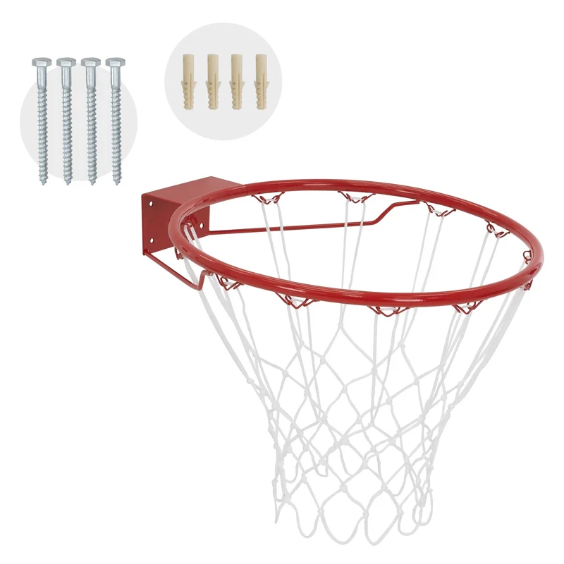 Basketballkorb mit Ring und Netz Ø 46,5cm aus Stahl und Nylon Pure2Improve