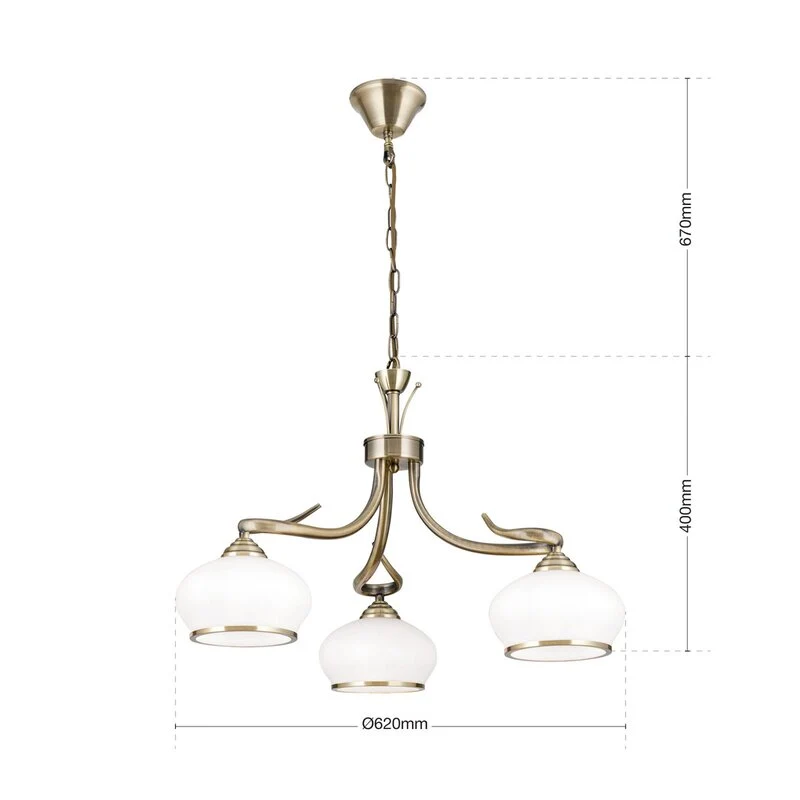 B-Ware Orion Hängeleuchte Elvira Deckenlampe Deko-Deckenlampe Pendelleuchte E27 5-198