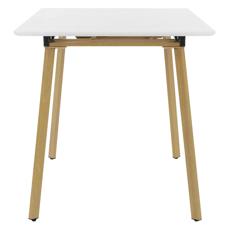 Esstisch ausziehbar in Weiß 110-140x75 cm aus Holz Esszimmertisch für 4-6 Personen ML-Design
