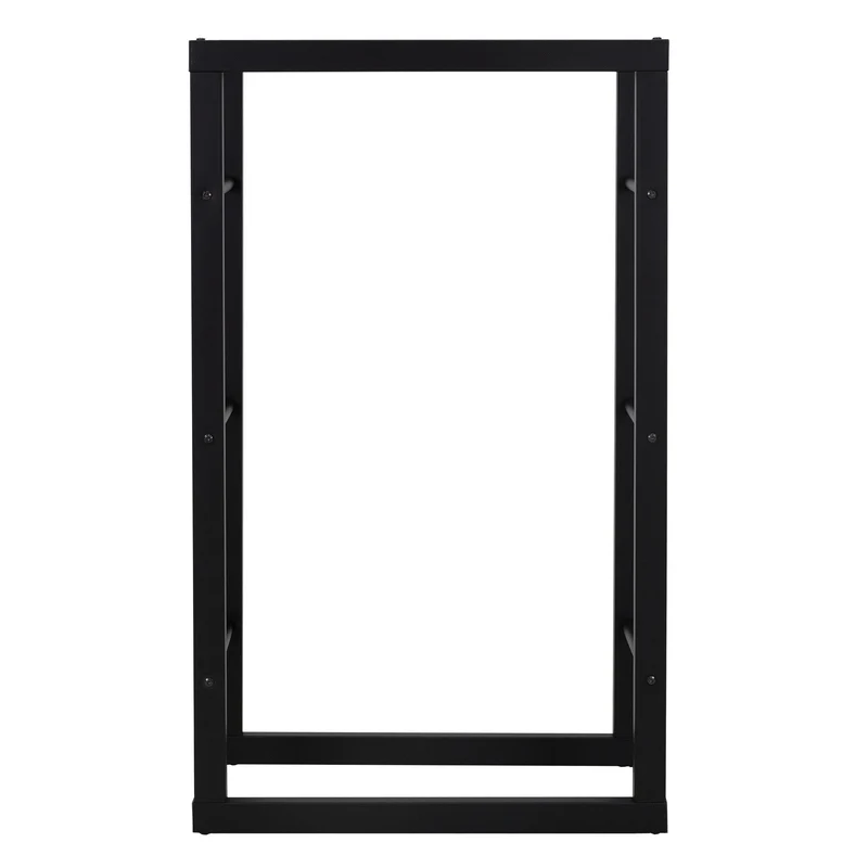 Kaminholzregal rechteckig 60x100x25 cm Dunkelgrau aus Stahl ML-Design