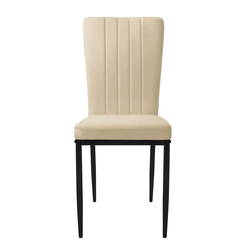 B-Ware Esszimmerstuhl 4er Set Taupe mit Samtbezug und Metallbeinen Küchenstuhl ML-Design