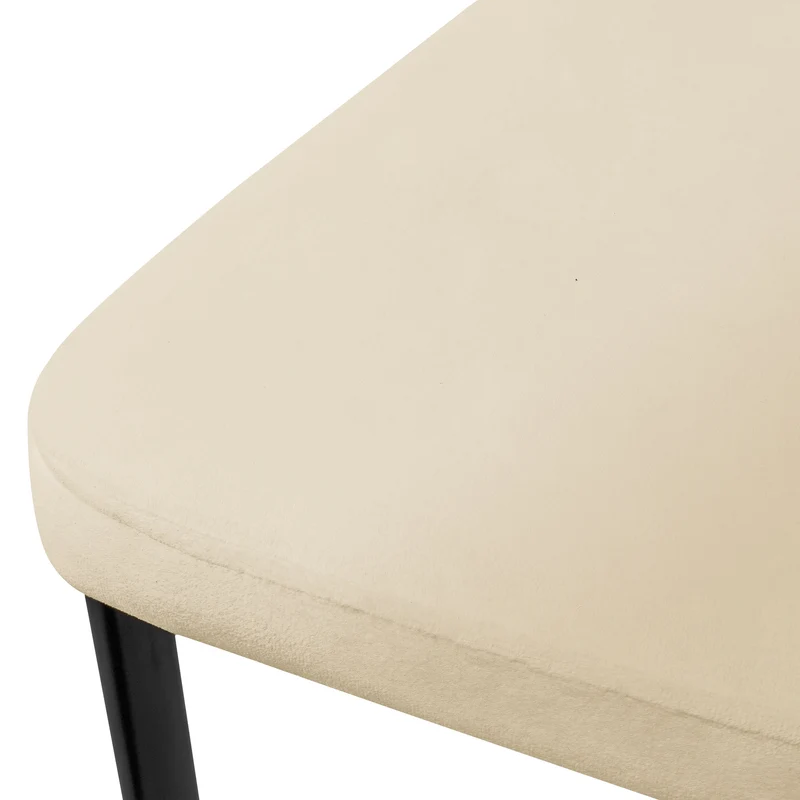 B-Ware Esszimmerstuhl 4er Set Taupe mit Samtbezug und Metallbeinen Küchenstuhl ML-Design