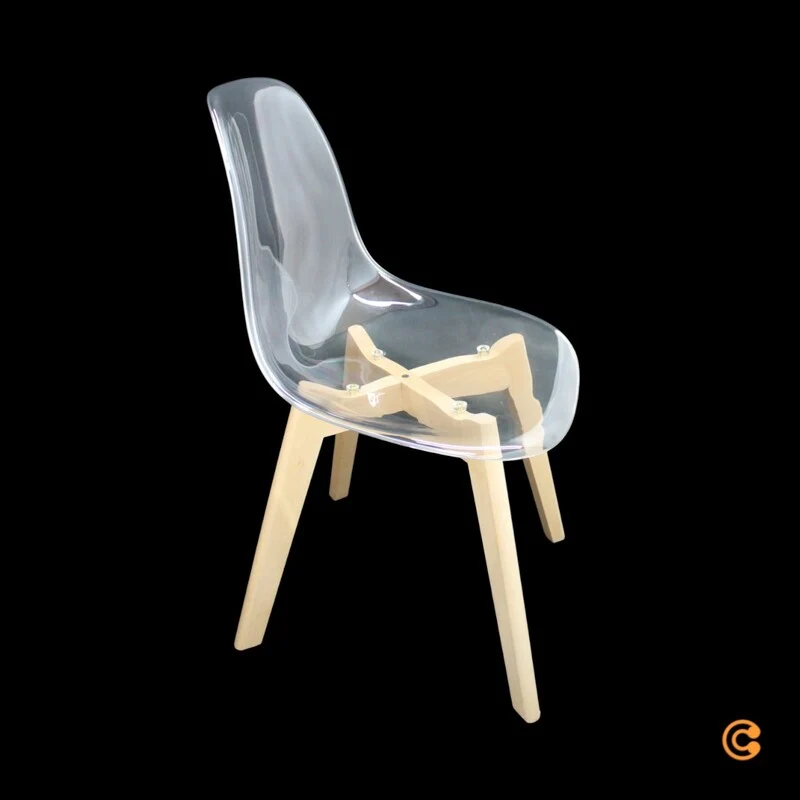 B-Ware 17 Stories Cansel Esszimmerstuhl Stuhl Designstuhl Stuhlset Transparent