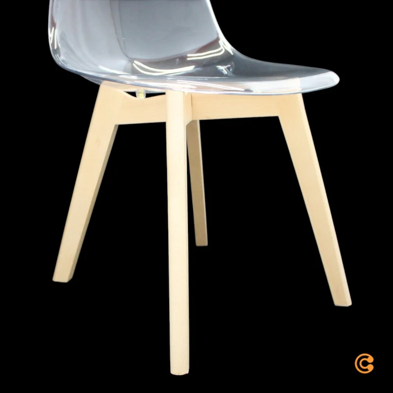 B-Ware 17 Stories Cansel Esszimmerstuhl Stuhl Designstuhl Stuhlset Transparent