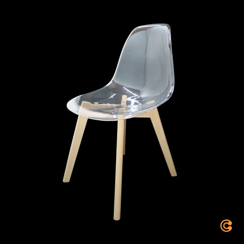 B-Ware 17 Stories Cansel Esszimmerstuhl Stuhl Designstuhl Stuhlset Transparent