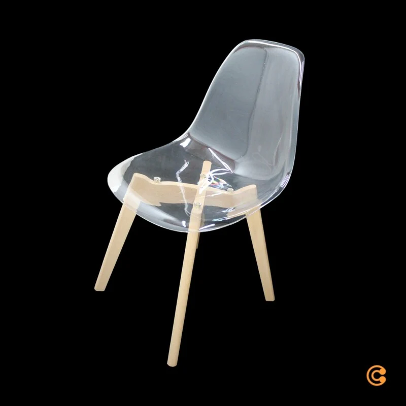 B-Ware 17 Stories Cansel Esszimmerstuhl Stuhl Designstuhl Stuhlset Transparent