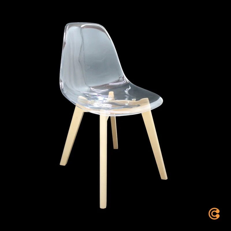 B-Ware 17 Stories Cansel Esszimmerstuhl Stuhl Designstuhl Stuhlset Transparent
