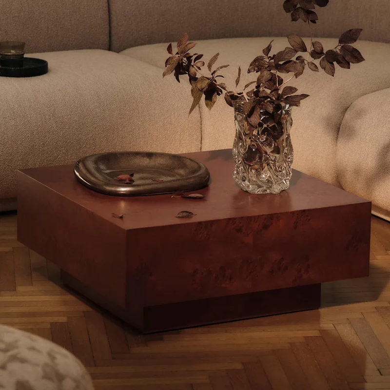 B-Ware Ferm Living Kaffeetisch Beistelltisch Coffee Table Wohnzimmer natur 117x70 cm