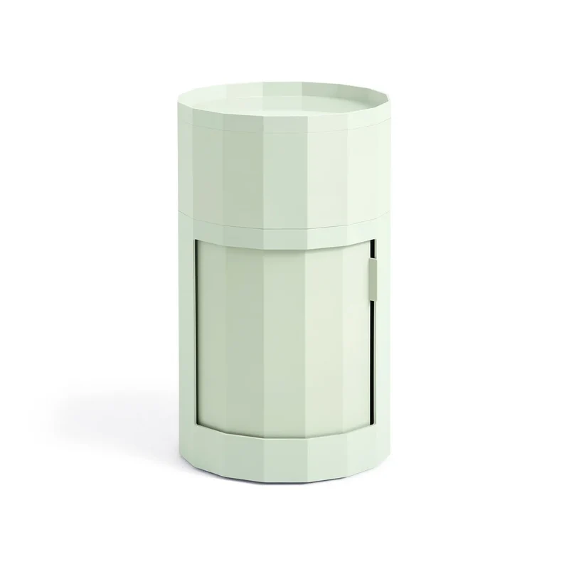 B-Ware HAY Schrank Aufbewahrung Container Facet Cabinet Rollen Füße Mintgrün hoch 66 cm
