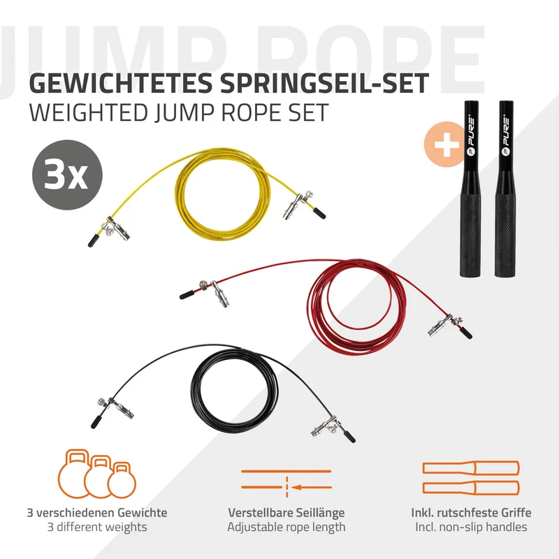 Gewichtetes Springseil mit verstellbarer Länge