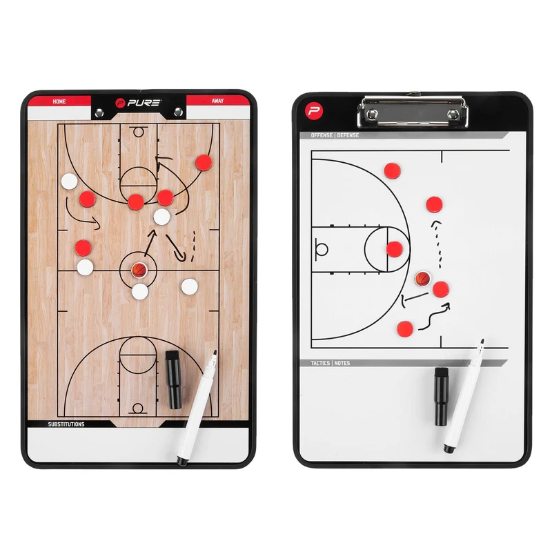 Taktiktafel Basketball 34,5x21,5 cm mit Zubehör Pure2Improve