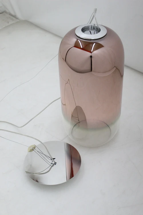 B-Ware Gople Glas-Pendelleuchte Pendellampe Hängelampe Lampe Leuchte E27 SIEHE FOTOS