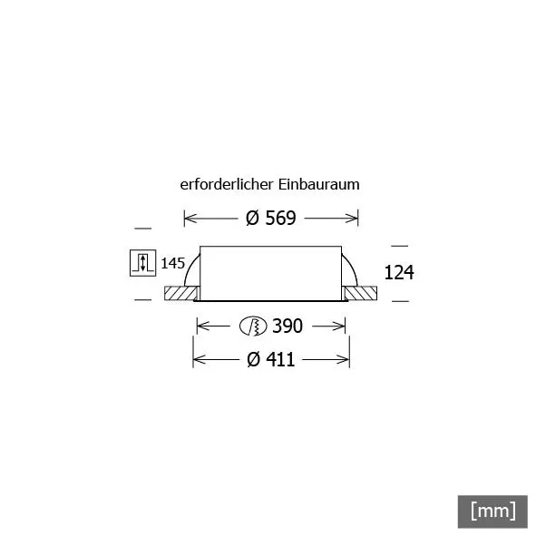 B-Ware LTS-Light Einbauleuchte PLL 27.410.30.1 DALI Einbau Lampe Deckenlampe silber